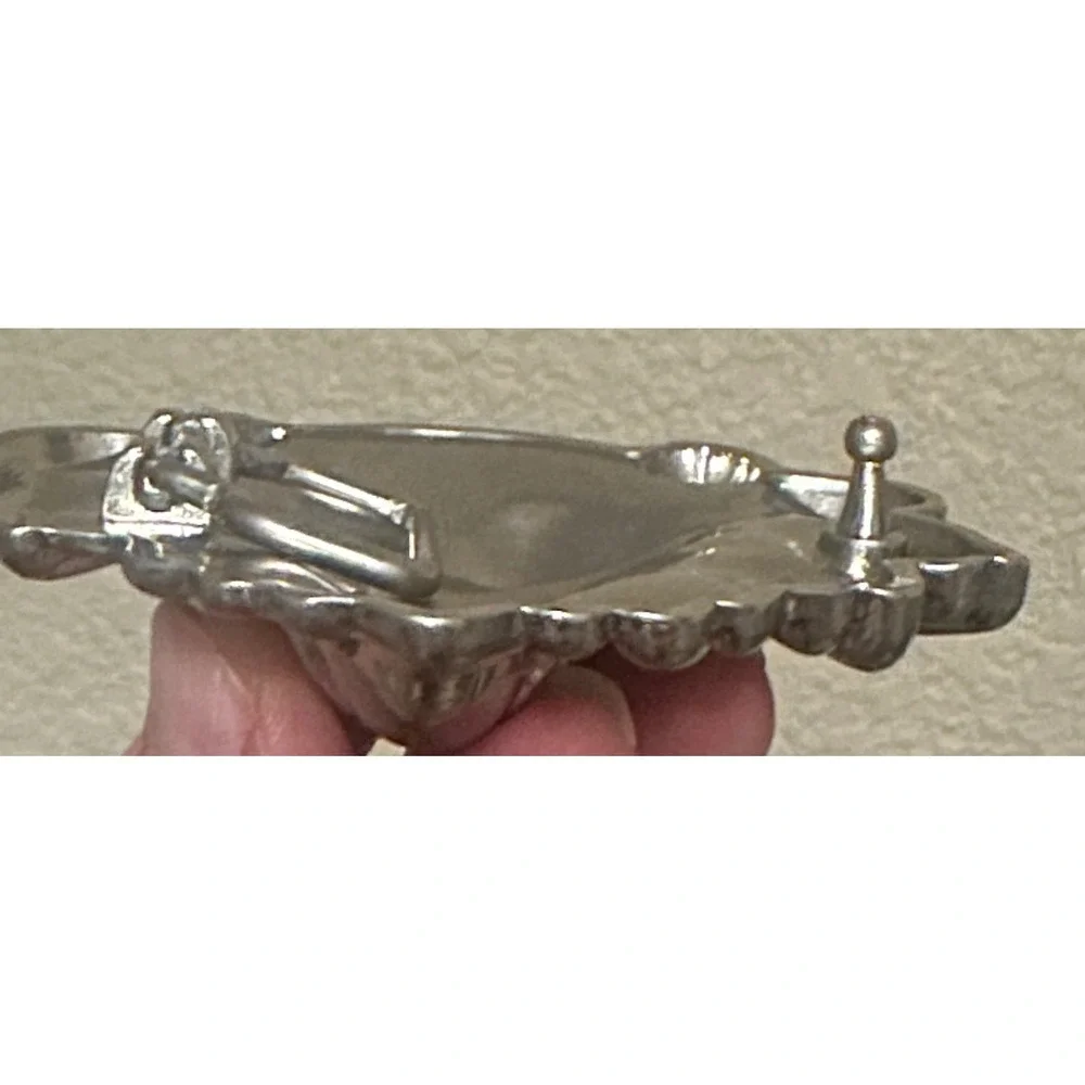 Lion Head Belt Buckle Silver Tone Metal 3D Sculpted Animal Design Mens Fierce